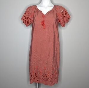 Sonoma Coral Eyelet Dress